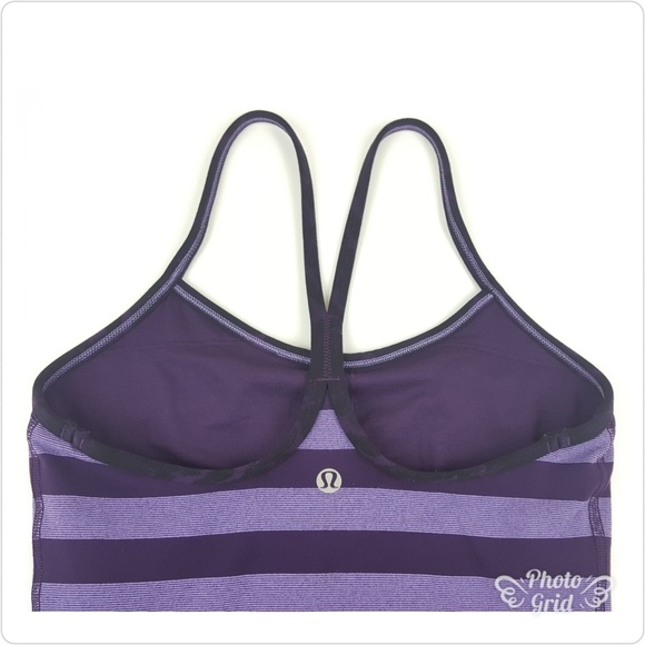 Lululemon Power Y Purple Striped Tank - Picture 7 of 8